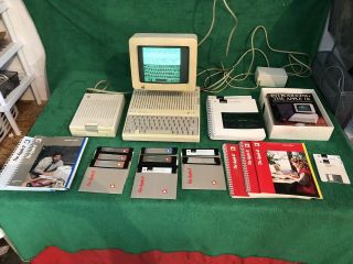 Apple Iic A2s4000,  External Disk Drive,  Monitor Stand,  Software,