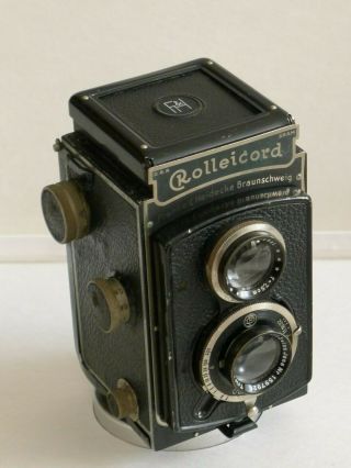 Vintage Rolleiflex/rolleicord Camera With Zeiss Triotar 7.  5cm 1:3.  8 Lens.