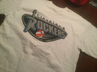Vintage 90s Cleveland Rockers Wnba Mens Xl T Shirt Basketball Cavs Nba 1997 Euc