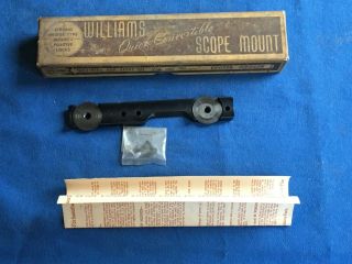 Vintage Williams Adjustable Scope Mount Base For Remington Model 513