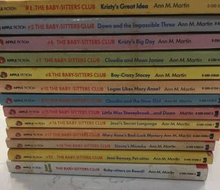 Set Of 13 Vintage The Babysitters Club Books Ann M.  Martin