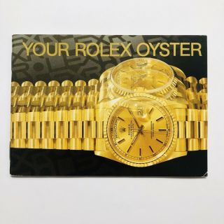 1990 Vintage Rolex Your Oyster Booklet Daytona Submariner Gmt Explorer