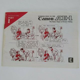 Vintage Canon AE - 1 Camera Owners Instruction Manuals Set of 2 2
