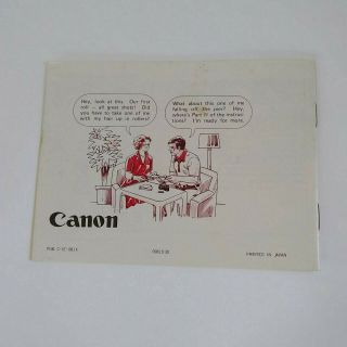 Vintage Canon AE - 1 Camera Owners Instruction Manuals Set of 2 4