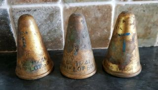 Vintage Military Brass Shell Nose Cones