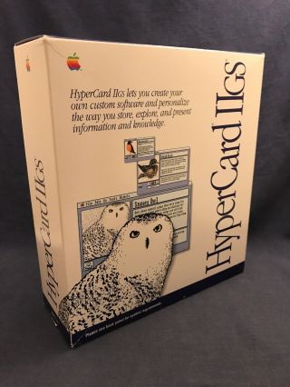1990 Hypercard Iigs Hypertalk Apple Ii Computer Program Box Complete Hyper Card