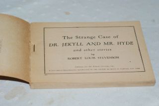 Vintage Armed Services Edition Book WWll - Strange Case of Dr.  Jekyll & Mr.  Hyde 2
