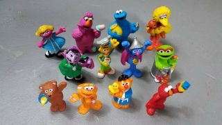 12 Vtg 90s Limited Edition Tyco Sesame Street Pvc Figures Almost Complete Set