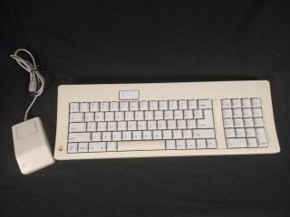 Vintage Apple Macintosh Keyboard M0116 And Apple Desktop Mouse A9m0331