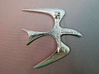 Vintage Sarah Coventry Seagull Bird Brooch Wings Smooth Shiny Finish Designer 2