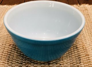 Vintage Small Pyrex Blue 401 Mixing Bowl 4