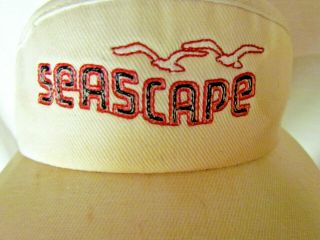 Vintage Texace Golf Course Seascape Hat Usa Made Visor Golfing Sunblocker