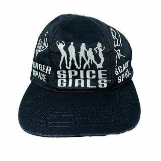 90s Vintage Spice Girls Strapback Cap Hat Embroidery All Over Y2k Pop Music