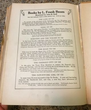 Ozma of Oz by L.  Frank Baum,  Reilly & Britton.  1907 1st Edition,  3rd Printing 11