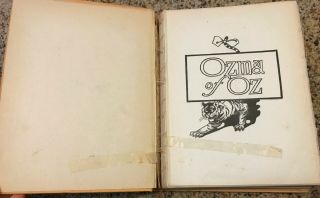 Ozma of Oz by L.  Frank Baum,  Reilly & Britton.  1907 1st Edition,  3rd Printing 4