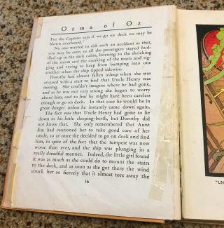 Ozma of Oz by L.  Frank Baum,  Reilly & Britton.  1907 1st Edition,  3rd Printing 7