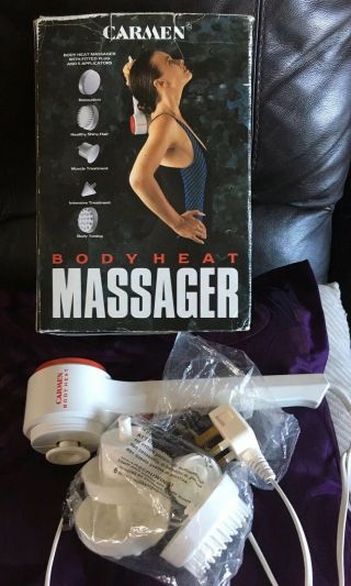Vintage Carmen Deep Heat Massager Model Electric Massage Body Facial Boxed