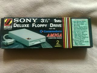 Commodore Amiga Amitek Sony External Slim Disk Drive Nib Best Drive Made