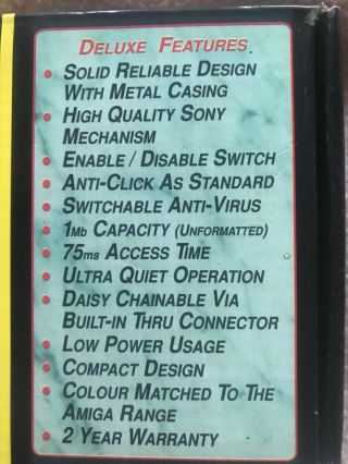 Commodore Amiga Amitek Sony External Slim Disk Drive NIB Best Drive made 3