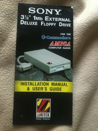 Commodore Amiga Amitek Sony External Slim Disk Drive NIB Best Drive made 5