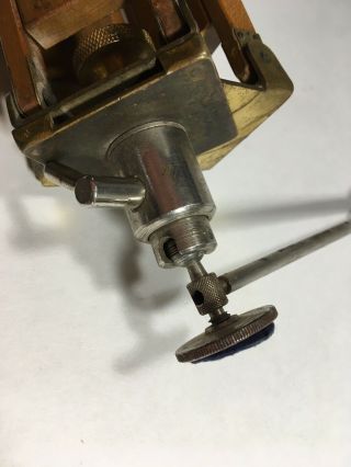 Antique Triple Slide,  Brass & Wood Folding Tripod for Camera,  Telescope or Lamp 6