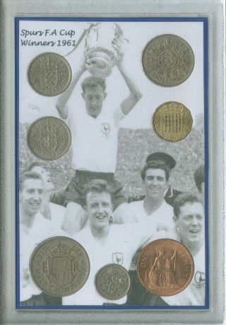 Tottenham Hotspur Spurs Vintage F.  A Cup Final Winners Retro Coin Gift Set 1961