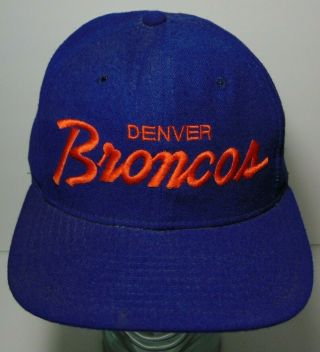 Vtg 1980s Denver Broncos Nfl Football Sports Specialties Wool Snapback Hat Cap