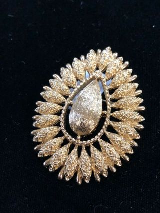 Monet Vintage Gold Tone Pin Brooch