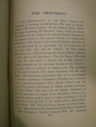 1909 - The Hidden Church of the Holy Graal - A.  E.  Waite GRAIL FREEMASONRY OCCULT 10