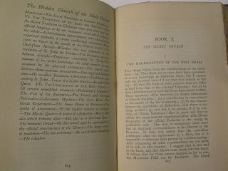 1909 - The Hidden Church of the Holy Graal - A.  E.  Waite GRAIL FREEMASONRY OCCULT 12