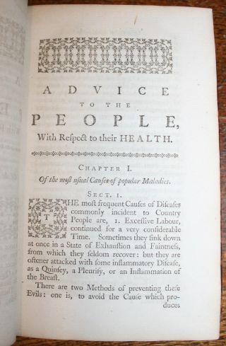 1765 Advice to the People with Regard to their Health TISSOT 1st English Edition 8