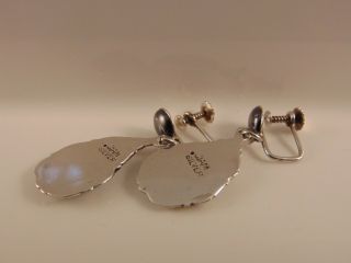 Vintage Niello Siam,  drop earrings,  marked silver,  8.  8 grams.  c.  1960 4