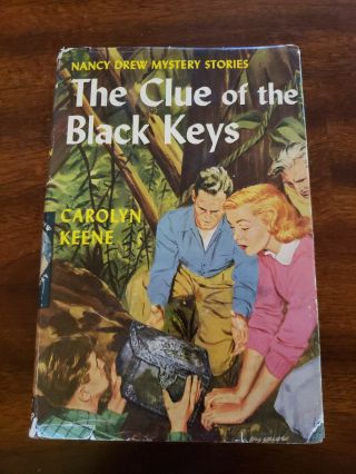 1951 Nancy Drew 28 The Clue Of The Black Keys Hardcover With Dustcover