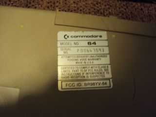 COMMODORE 64 COMPUTER WITH POWER CONVERTER MONITOR CABLE & BOX 7
