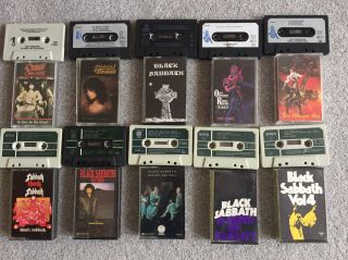 Black Sabbath Ozzy Osbourne 10 Vintage Cassettes Incl Vol 4,  Masters,  Etc