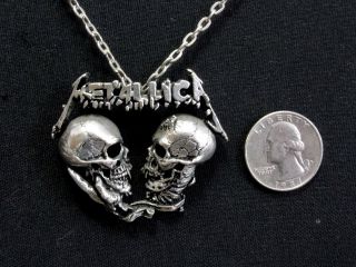 METALLICA OFFICIAL VINTAGE 1993 PEWTER NECKLACE UK IMPORT POKER/ALCHEMY PUSHEAD 2