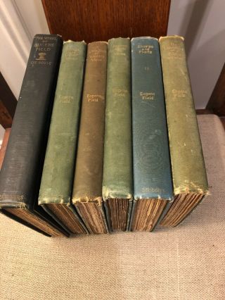 6 Vintage Antique Eugene Field Books Verse Prose Early 1900 Late 1890s