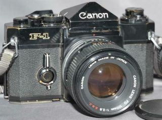 Canon Fd 100mm 1:2.  8 S.  S.  C.  Lens On F - 1 Body – Read [kk]