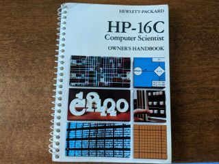 Hewlett - Packard HP - 16C Computer Scientist Calculator with Case and Handbook 3