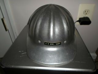 Superlite Fibre Metal Aluminum Hard Hat Construction Helmet Vintage