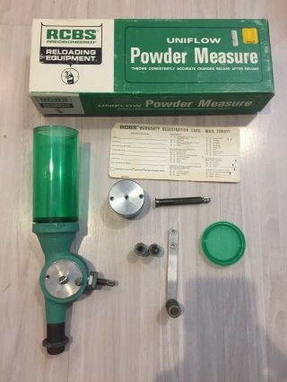 Vintage Rcbs Uniflow 2 Ii Powder Measure With 2 Charge Drop Tubes