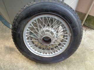 Vintage 13 " Wire Wheel 60 Spoke Mg Midget Austin Healy Sprite