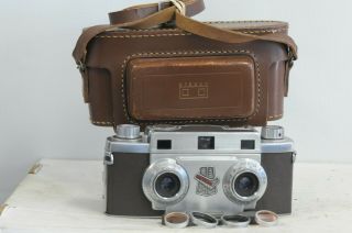 Revere Stereo 33 Camera With Cap,  Filters And Case