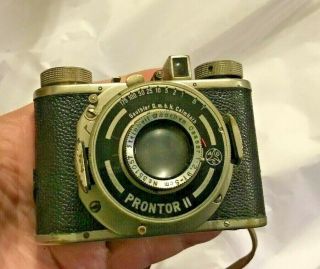 Vintage Gauthier Gmbh Calmbach Prontor Ii Camera With Leather Case