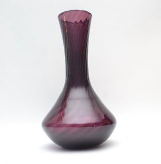 Purple Mid Century Vintage Scandinavian Style Italian Art Glass Vase from Empoli 2