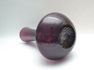 Purple Mid Century Vintage Scandinavian Style Italian Art Glass Vase from Empoli 6