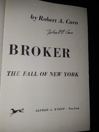 Power Broker signed/first edition by Robert Caro 2