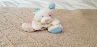 Vtg 1988 Fisher Price Baby Puffalump Pink Blue White W/ Rattle