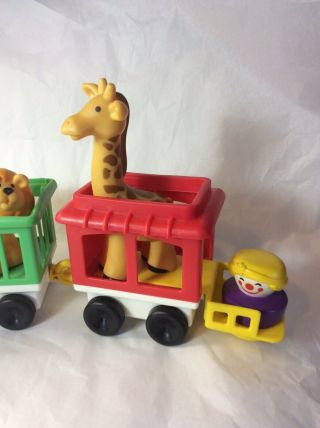 VTG 1991 FISHER PRICE Little People CIRCUS Train Play SET Pull Toy ANIMAL 2373 3