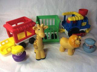 VTG 1991 FISHER PRICE Little People CIRCUS Train Play SET Pull Toy ANIMAL 2373 5